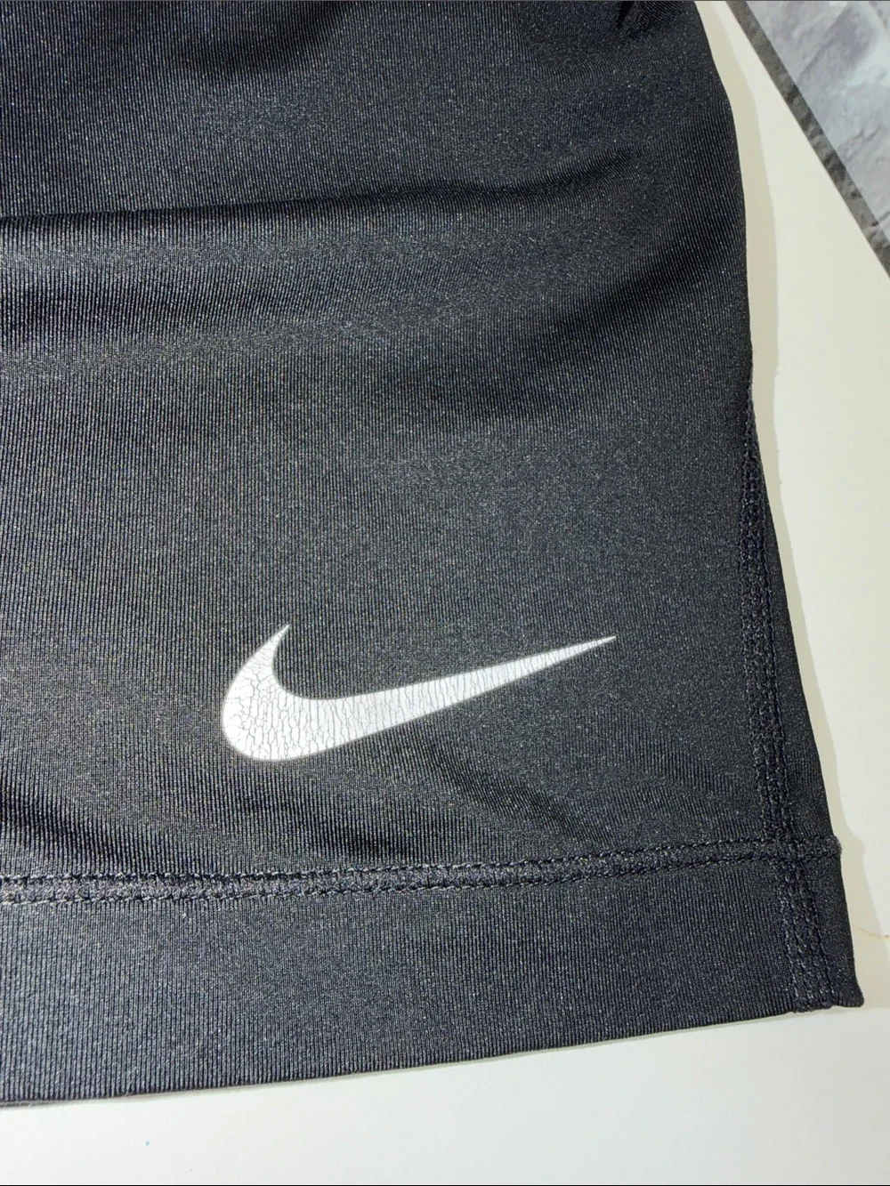 Nike Black Pro Compression Shorts with White Swoosh